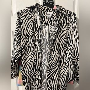 Zebra button up top!